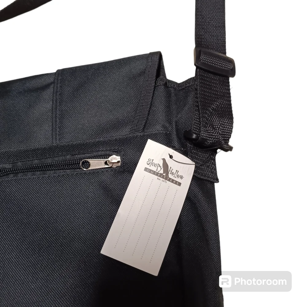Harry Moon Black Messenger Bag Laptop Book Bag School Bag Crossbody Space